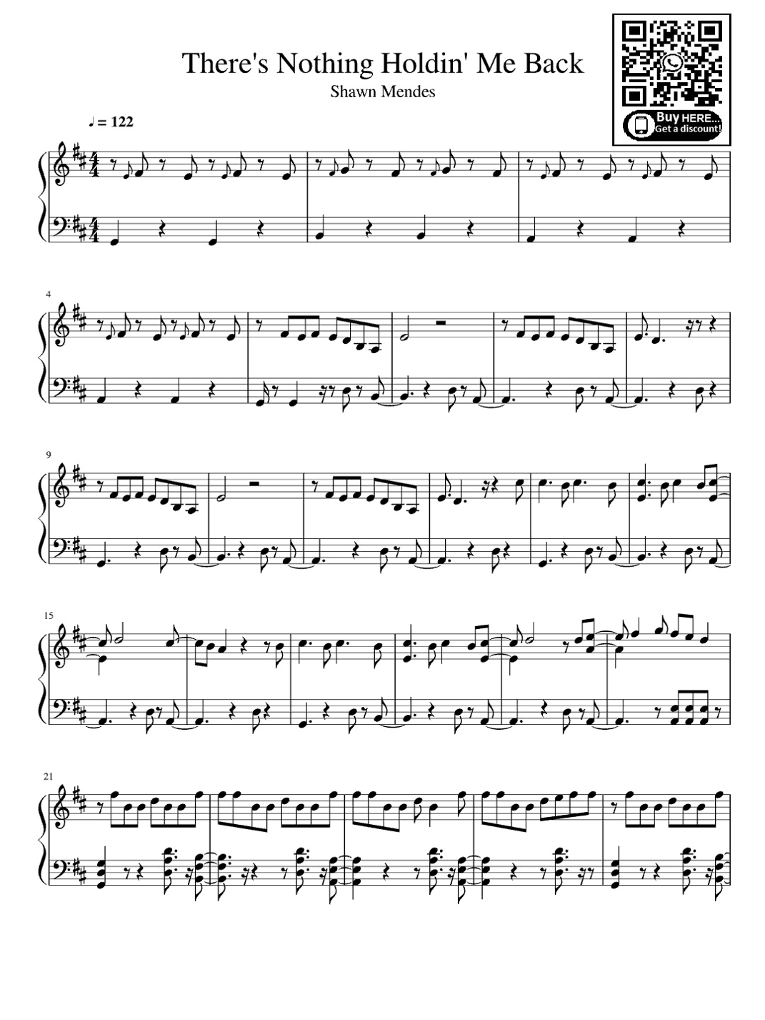 There's Nothing Holdin' Me Back (arr. eduardo)