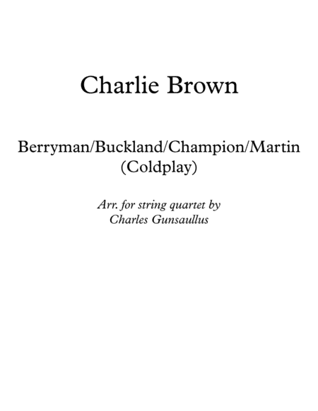 Charlie Brown (arr. Charles Gunsaullus)