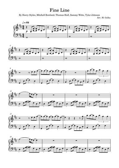 Fine Line (arr. M. Galka)