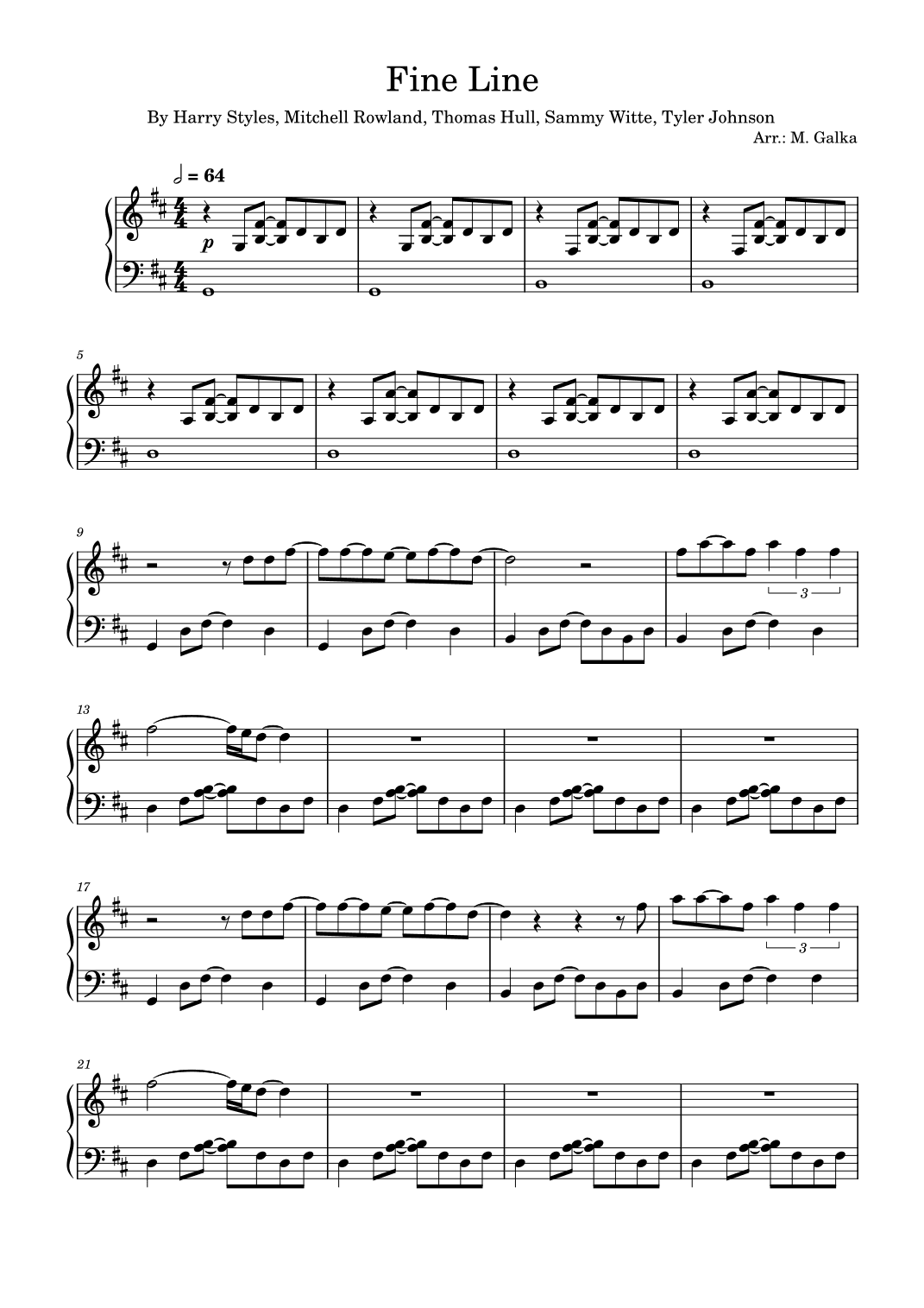 Fine Line (arr. M. Galka)