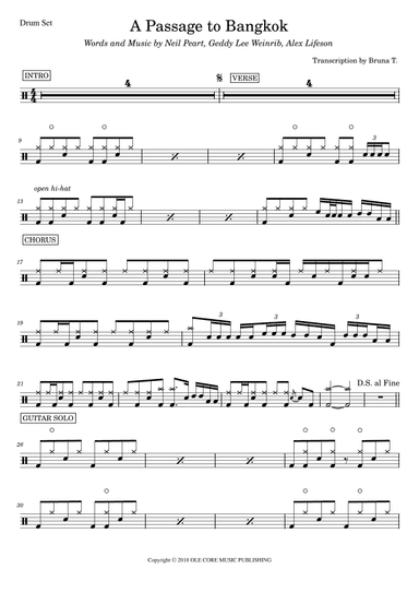 A Passage To Bangkok (arr. Bruna T.)