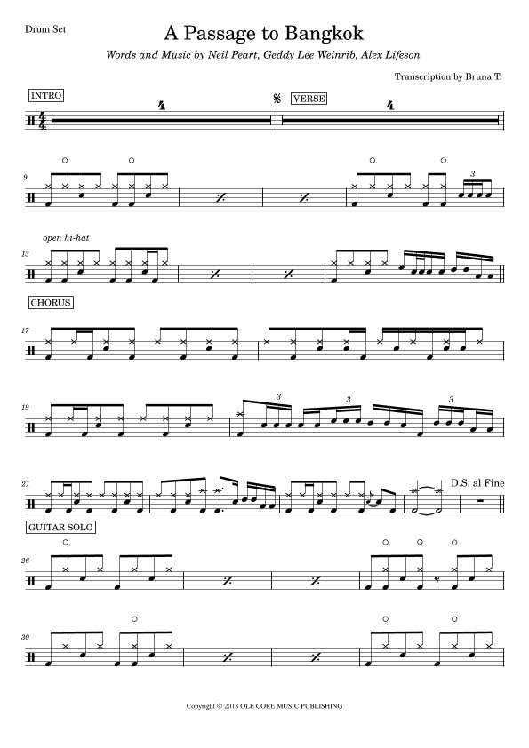 A Passage To Bangkok (arr. Bruna T.)