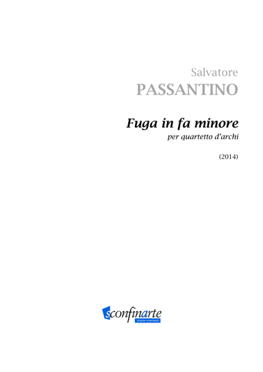 Salvatore Passantino: FUGA IN FA MINORE (ES-21-019) - Score Only