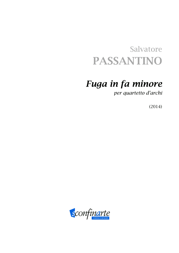 Salvatore Passantino: FUGA IN FA MINORE (ES-21-019) - Score Only
