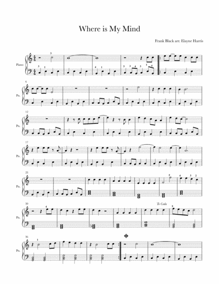 Where Is My Mind? (arr. Elayne Harris)
