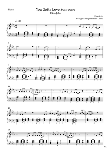 You Gotta Love Someone (arr. Melquisedeque C.Silva)