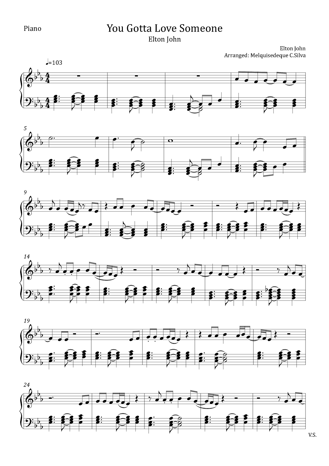 You Gotta Love Someone (arr. Melquisedeque C.Silva)