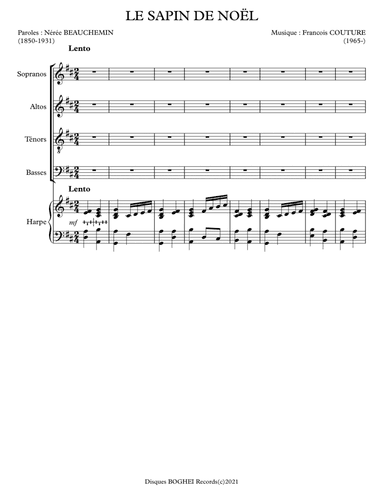 LE SAPIN DE NOËL (arr. Disques BOGHEI Records)