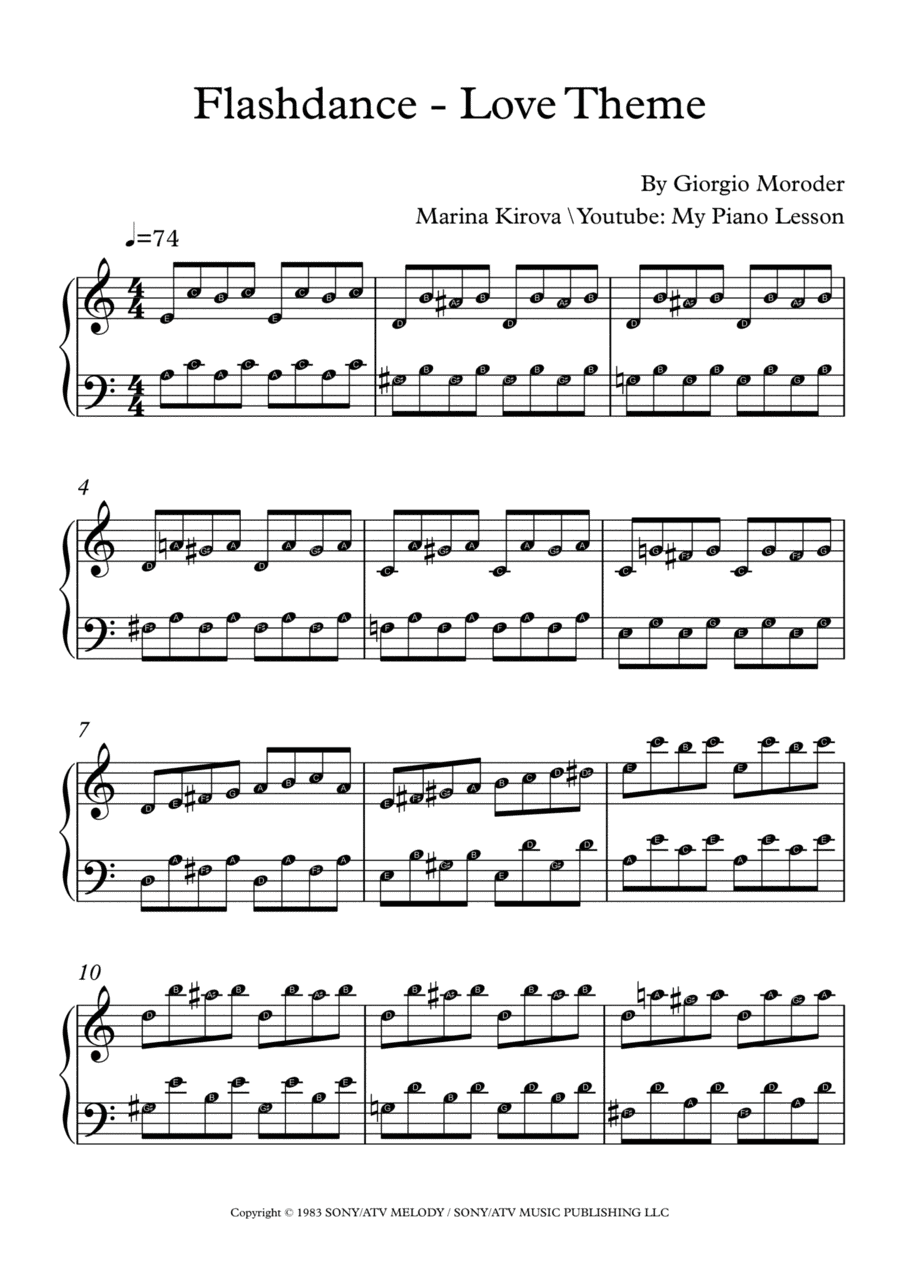 Flashdance - Love Theme (arr. Marina Kirova)