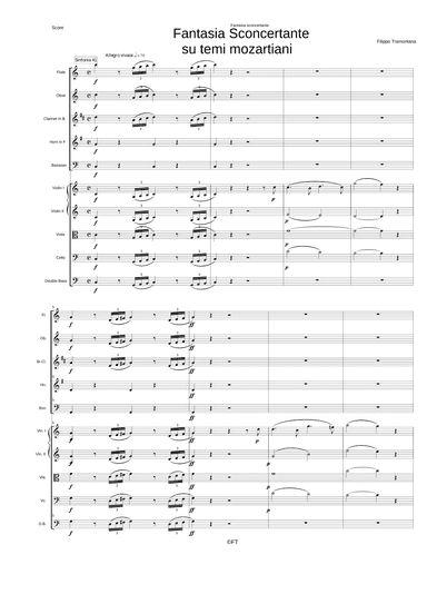 Fantasia Sconcertante - Score Only (arr. Filippo Tramontana)