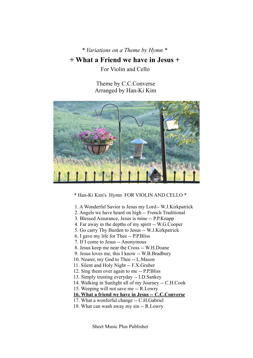 What a friend we have in Jesus (For Violin and Cello) (arr. Han-Ki Kim)