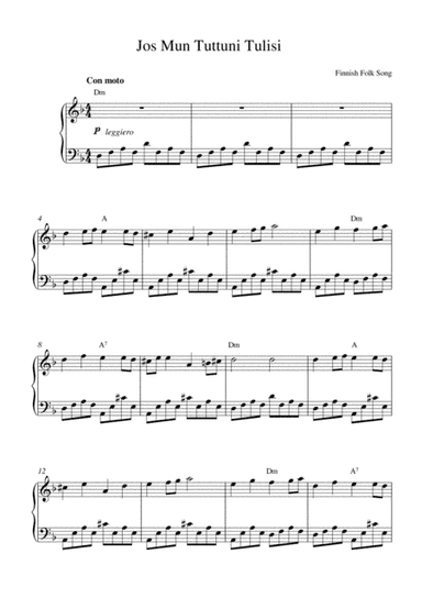 Jos Mun Tuttuni Tulisi (arr. Kaiserin Rebecca)