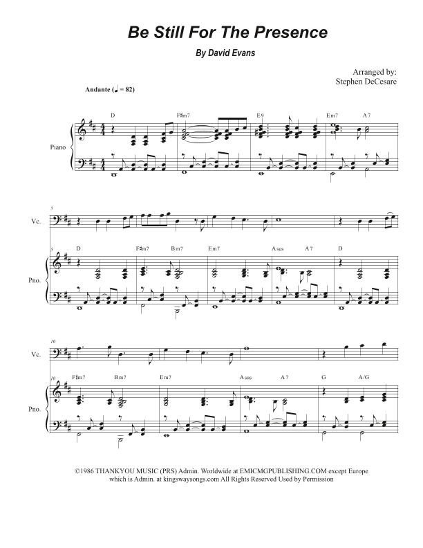 Be Still For The Presence (arr. Stephen DeCesare)