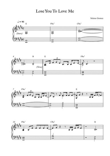 Lose You To Love Me (arr. Pineapplechord)