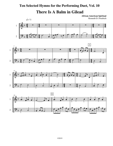 Ten Selected Hymns for the Performing Duet, Vol. 10 - oboe and bassoon (arr. Kenneth D. Friedrich)