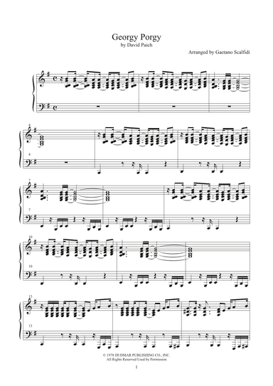 Georgy Porgy (arr. Gaetano Scalfidi)
