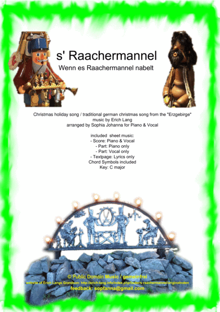s'Raachermannel - German Christmas Goldie - Klavier / piano & Gesang / vocal + chord symbols (arr. Sophia Johanna)
