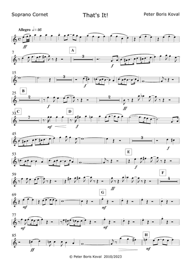 That's It! Arranged for Brass Band A4 size