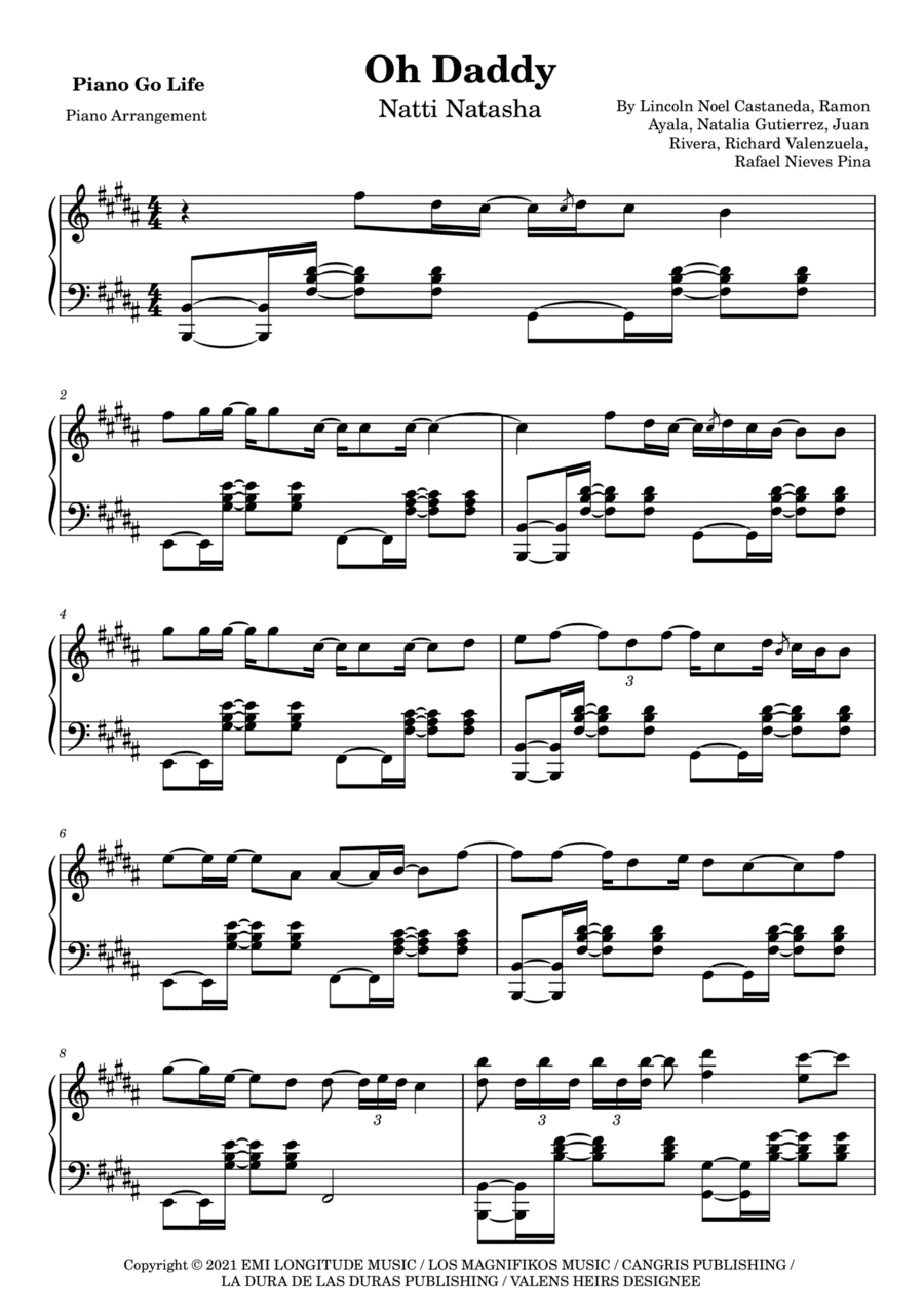 Oh Daddy (arr. Piano Go Life)