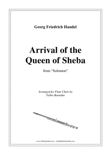 Arrival of the Queen of Sheba - for Flute Choir (arr. Fabio Barnaba)