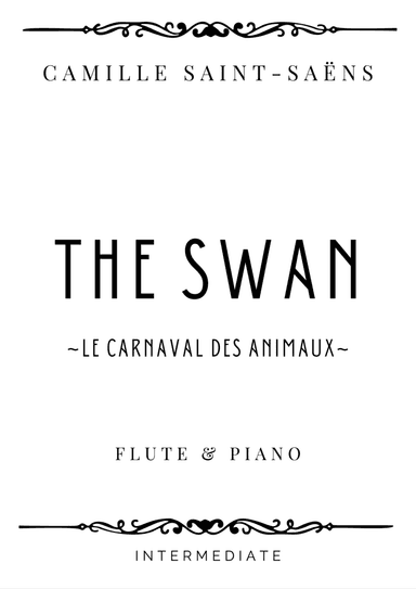Saint-Saëns - The Swan in G Major - Intermediate (arr. Piacere Music Sheets)
