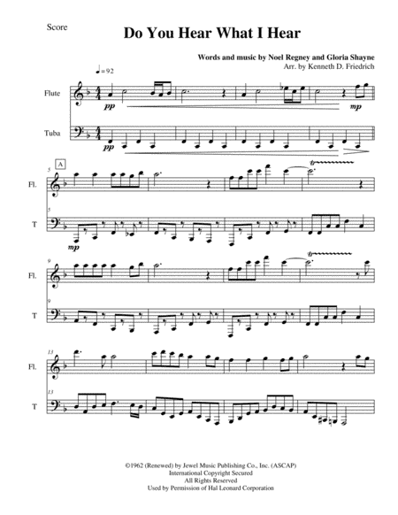 Do You Hear What I Hear (arr. Kenneth D. Friedrich)