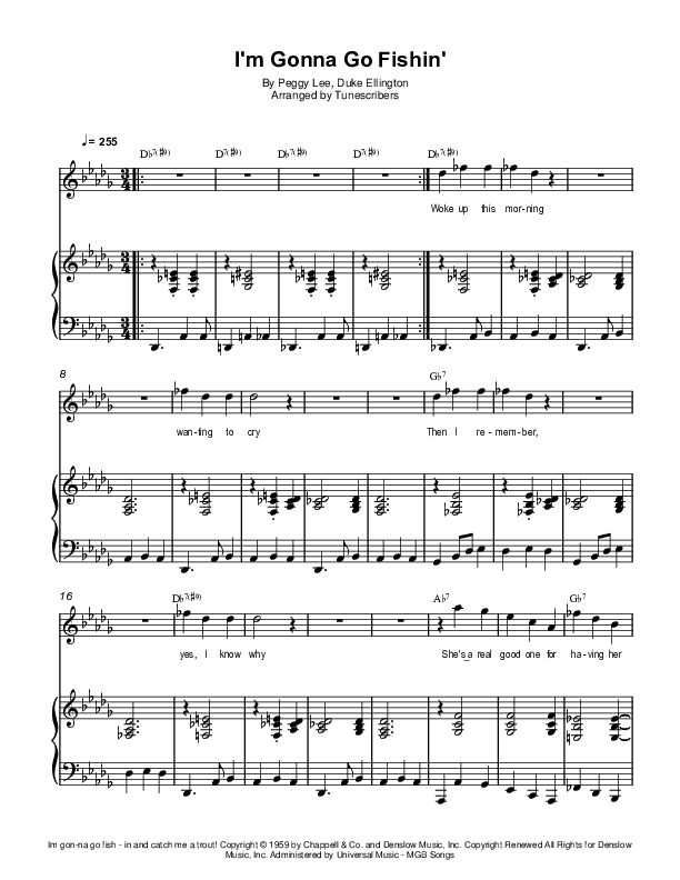 I'm Gonna Go Fishin' (arr. Tunescribers)