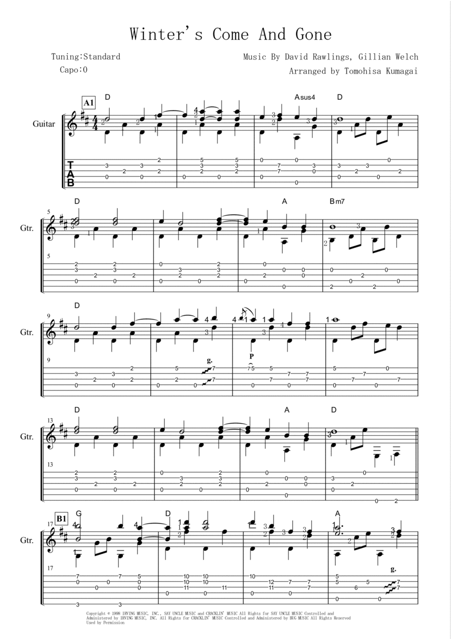 Winter's Come And Gone (arr. Tomo Kumagai)