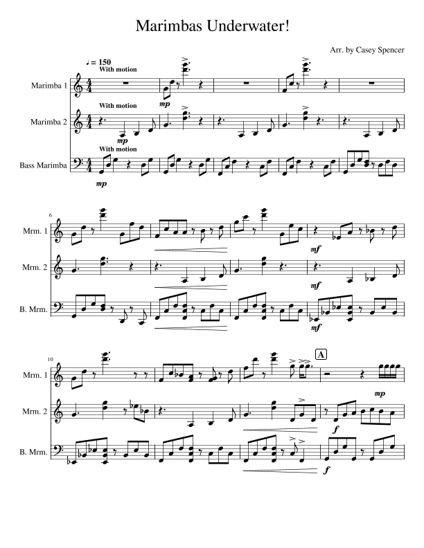 Dire, Dire, Docks - For Marimba Trio (arr. Casey Spencer)