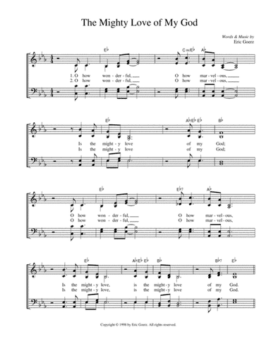 The Mighty Love Of My God