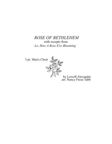 Rose Of Bethlehem (arr. Nancy Frese Tabb)