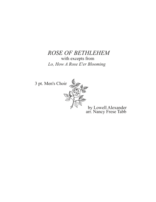Rose Of Bethlehem (arr. Nancy Frese Tabb)