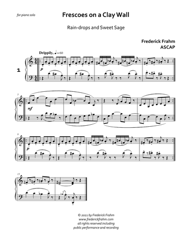 Frescoes on a Clay Wall: 12 miniatures for piano