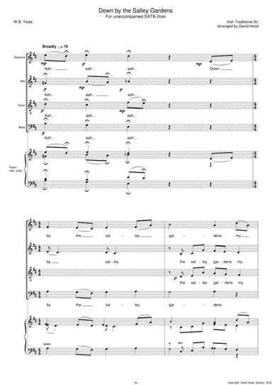 Down by the Salley Gardens (arr. David Hood)