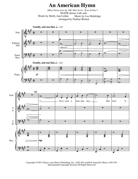 An American Hymn (arr. Pauline Boston)