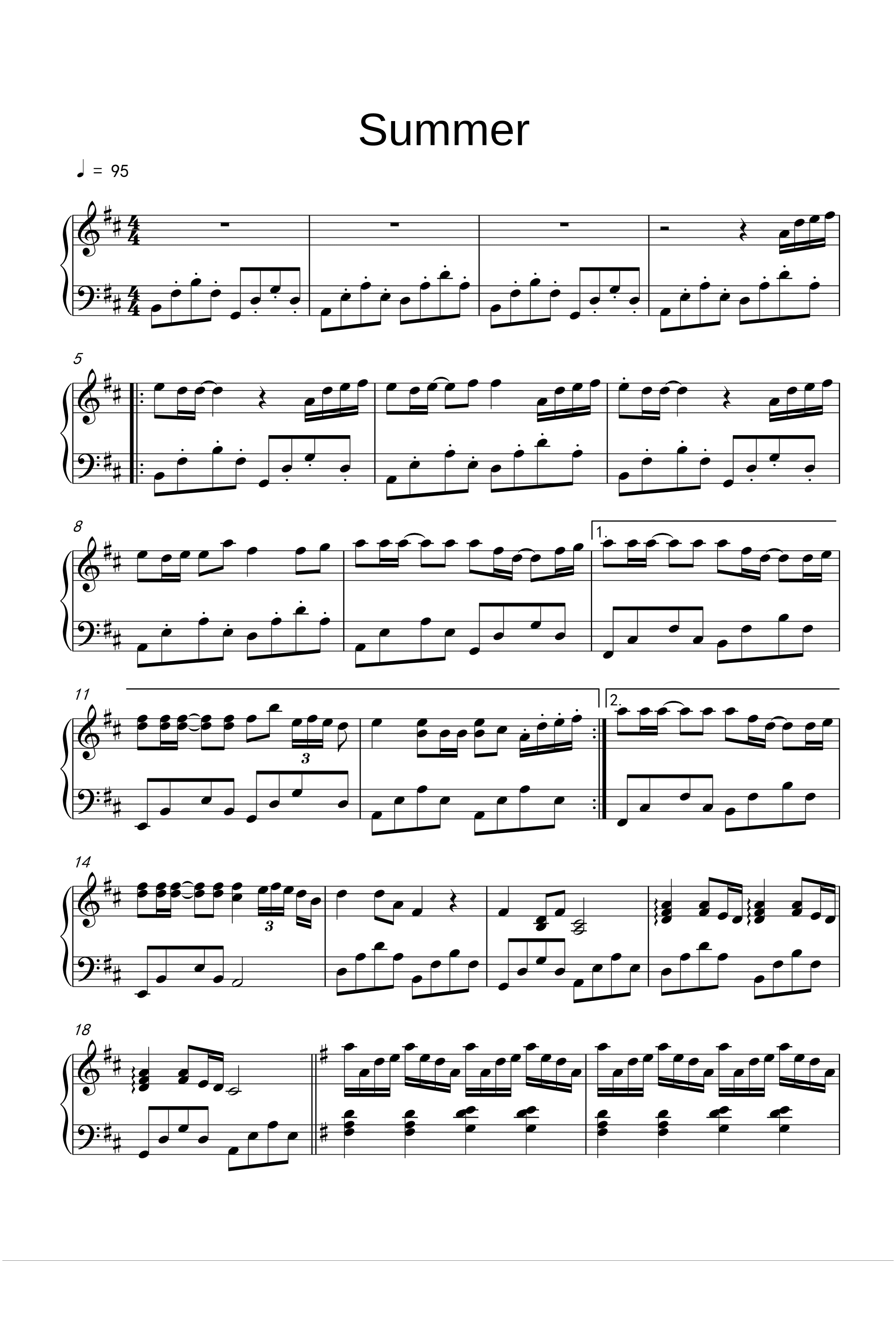 Summer (arr. Joe Hisaishi)