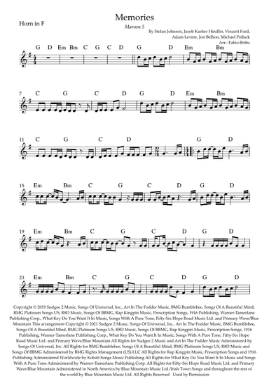 Memories (arr. Fabio Britto)