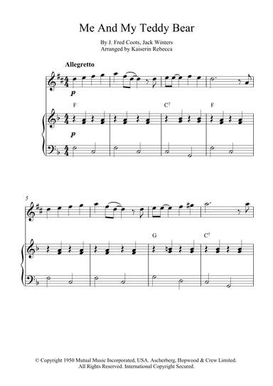 Me And My Teddy Bear (arr. Kaiserin Rebecca)
