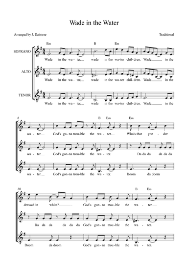 Wade in the Water (arr. J. Daintree)