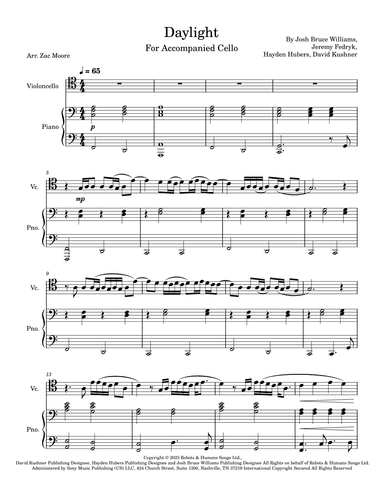 Daylight (arr. Zac Moore)