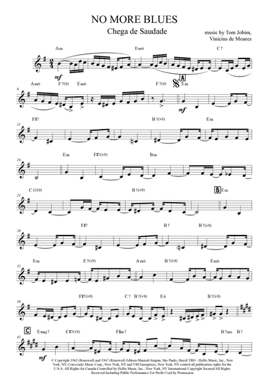 Chega De Saudade (no More Blues) (arr. Anderson Quevedo)