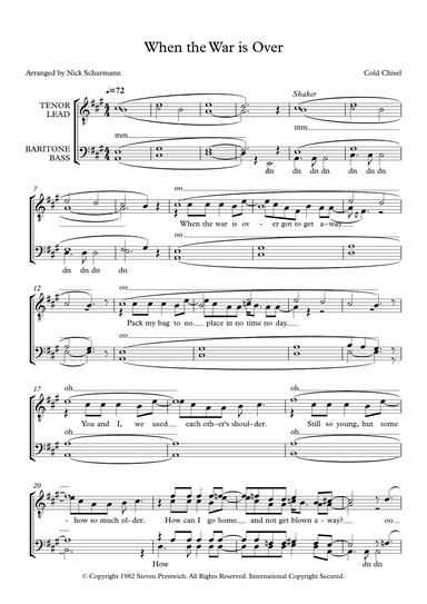 When The War Is Over (arr. Nick Schurmann)