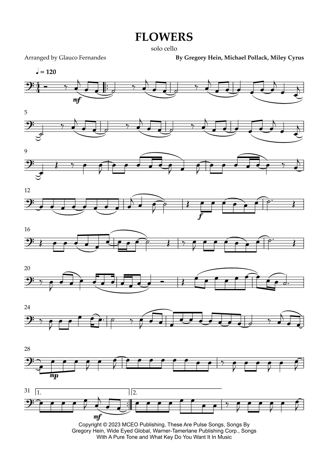 Flowers (arr. Glauco Fernandes)