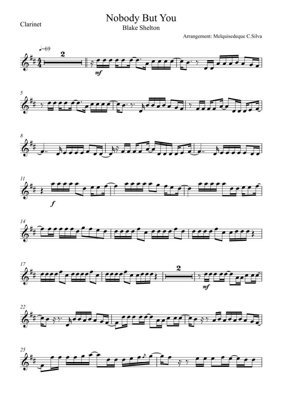 Nobody But Me (arr. Melquisedeque C.Silva)