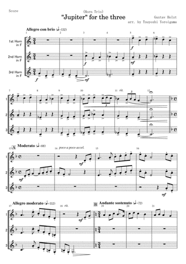 "Jupiter" for the three (Horn Trio) (arr. Tsuyoshi Yoroiguma)