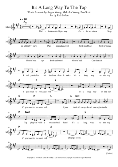 It's A Long Way To The Top (if You Wanna Rock 'n' Roll) (arr. Rob Bullen)