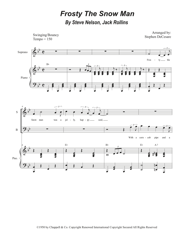 Frosty The Snow Man (arr. Stephen DeCesare)