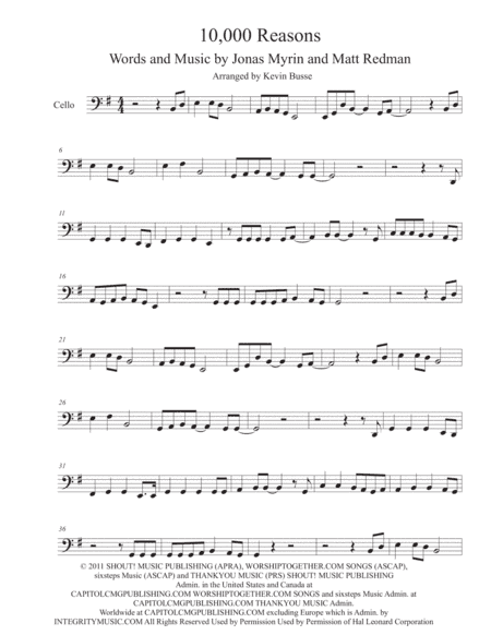 10,000 Reasons (Bless The Lord) (arr. Kevin Busse)