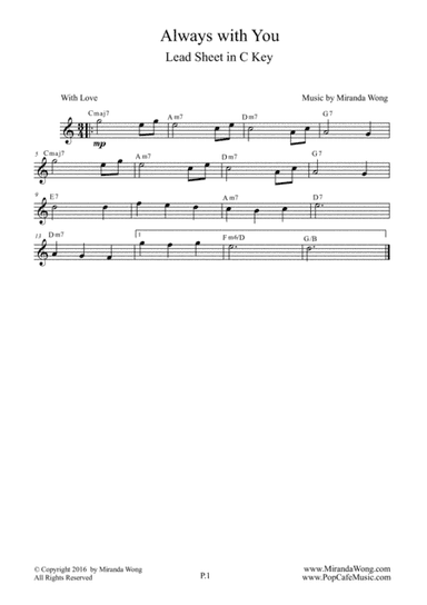 Always with You - Violin, Piano & Cello in C Key