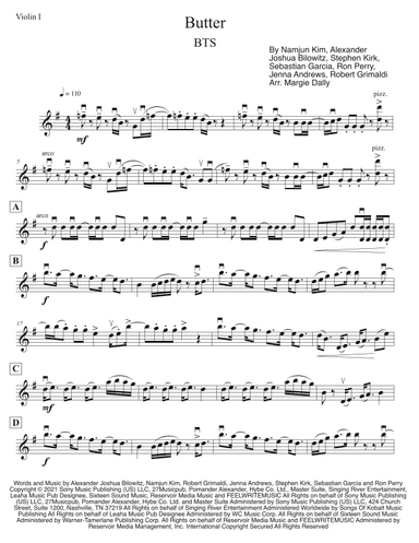 Butter (arr. Margie Dally)